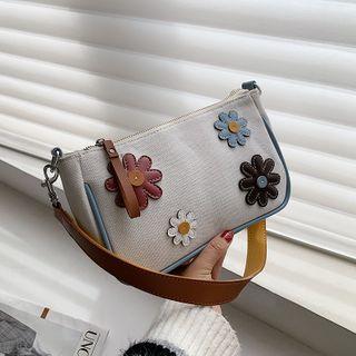 Flower Embellished Shoulder Bag
