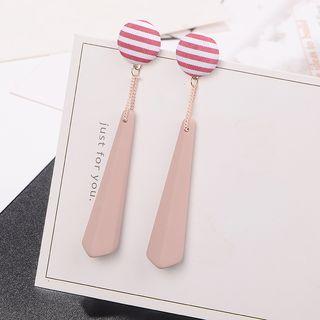 Striped Buttoned Earring