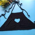 Knit Heart Cutout Bikini Top