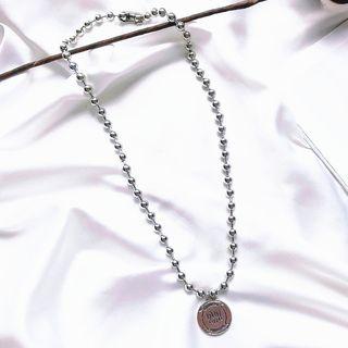 Alloy Coin Pendant Necklace Set Of 2 - One Size