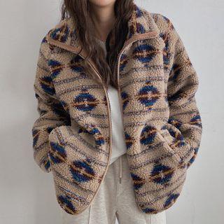 Patterned Sherpa-fleece Jacket