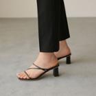 Strappy Chunky-heel Mules