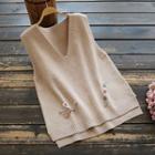 V-neck Bow Knit Vest