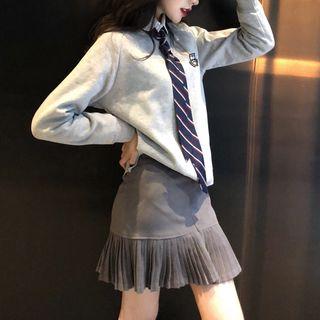 Set: Sweatshirt + Pleated Mini Dress