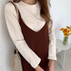 Letter-printed Relax-fit T-shirt Cream - One Size