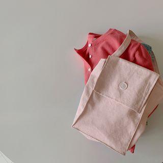 Flap Pastel Canvas Shopper Bag Pink - One Size