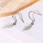 925 Sterling Silver Leaf Dangle Earring 1 Pair - 925 Silver - Silver - One Size