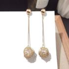 Faux Pearl Drop Earring Gold Silver Earring - One Size