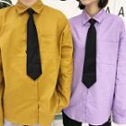 Couple Matching Long-sleeve Shirt With Tie