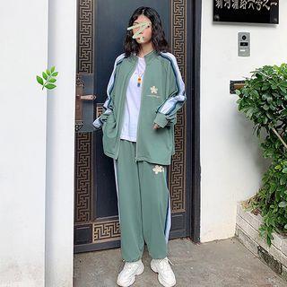 Color-panel Zip Jacket / Sweatpants
