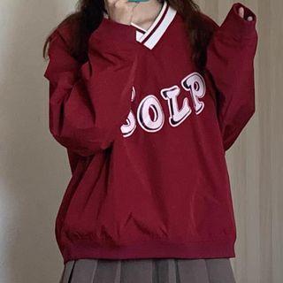 Lettering Baseball Sweatshirt