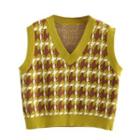 Houndstooth Knit Vest Houndstooth Knit Vest - One Size