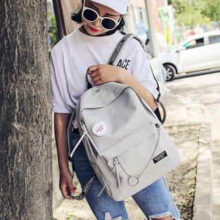 Chain Strap Canvas Backpack
