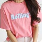 Colored Letter-printed T-shirt