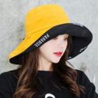 Double-sided Embroidered Lettering Bucket Hat