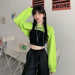 Cropped Hoodie / Halter-neck Tank Top