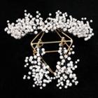 Wedding Set: Faux Pearl Headband + Ear Clip White - One Size
