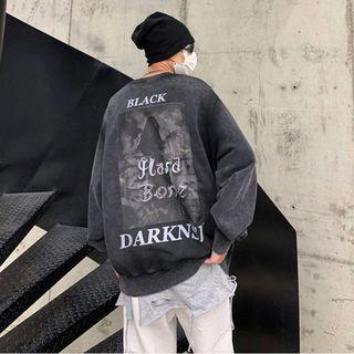 Printed Washed Sweatshirt
