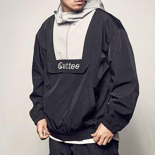 Letter Half Zip Hoodie