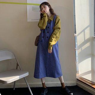 Jumper Dress / Knit Polo Sweater