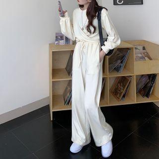 Twisted Pullover / Wide Leg Pants