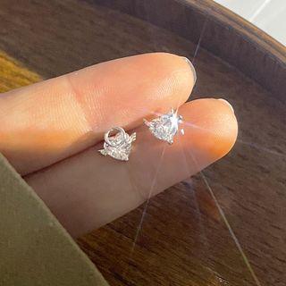 Angel Devil Heart Asymmetrical Alloy Earring