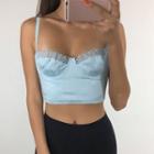 Lace-trim Camisole Cropped Top