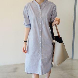 Cutout-back Midi Shirtdress