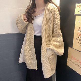 Long Cardigan Light Camel - One Size