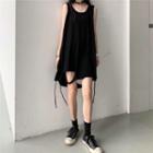 Sleeveless Cutout Dress Black - One Size