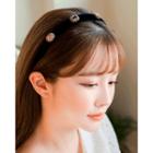 Faux-gem Velvet Hair Band