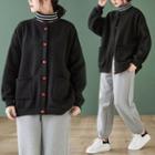 Button Jacket Fleece Lining - Black - One Size