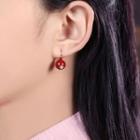 Retro Bead Dangle Earring 1 Pair - Red - One Size