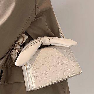 Embossed Bow Crossbody Bag