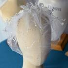 Wedding Faux Crystal Mesh Headpiece White - One Size