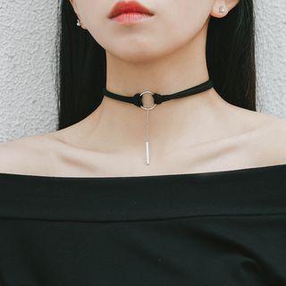 Sterling Silver Ring Detail Choker
