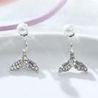 Faux Pearl Rhinestone Mermaid Tail Dangle Earring