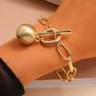 Alloy Chain Bracelet Gold - One Size
