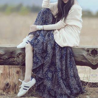 Floral Print Stripe Dress