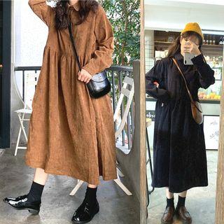 Long Sleeve Corduroy Dress