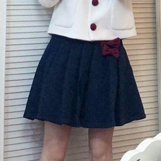 Bow Accordion Pleat Skirt