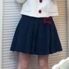 Bow Accordion Pleat Skirt