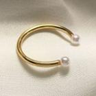 Faux Pearl Open Ring Ring - One Size