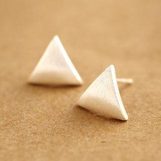 S925 Sterling Silver Triangle Earrings