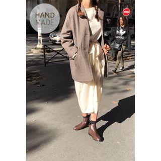 Herringbone Wool Blend Handmade Jacket
