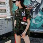 Printed Camouflage Short-sleeve T-shirt