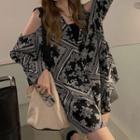Print Shirt White Print - Black - One Size