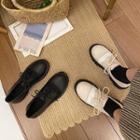 Faux Leather Panel Lace-up Shoes