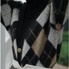 Argyle Sweater / Knit Cardigan