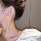 Rhinestone Snowflake Ear Cuff / Stud Earring